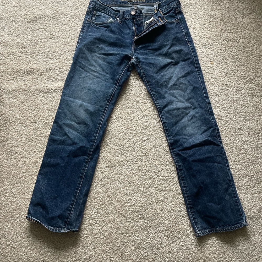 American Eagle Outfitters Dark Blue Straight Jeans